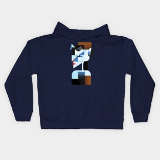 Cubist Abstract Woman Illustration Kids Hoodie